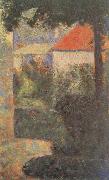 Georges Seurat Houses at Le Raincy painting